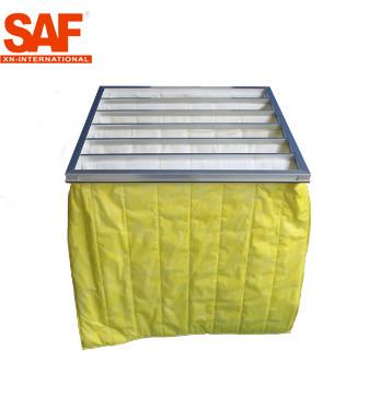 F8 Bag Type Pocket Air Filters 5 Micron Medium Efficiency Non Woven Ventilation System