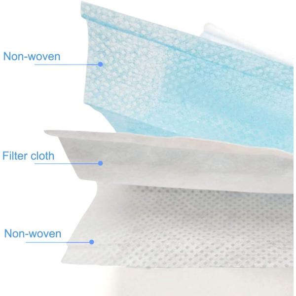 Earloop Disposable Face Mask / Anti Dust Face Mask Surgical Disposable 3 Ply