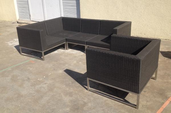 outdoor furniture rattan modular sofa stainless steel --16200