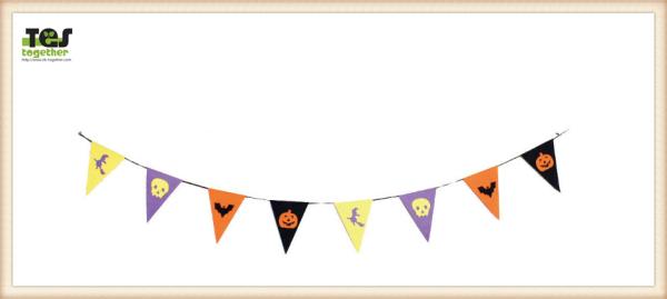 Halloween Decoration Triangle Flag Halloween Lettress Halloween Party Hall Bar Decorative Flag Banner Report