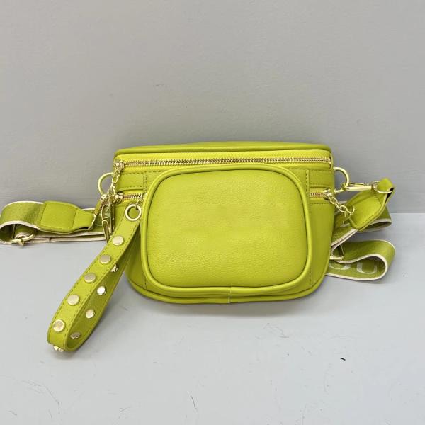 Single Handle Vintage Leather Crossbody Waist Bag for Women's Camera Shoulder Handbags