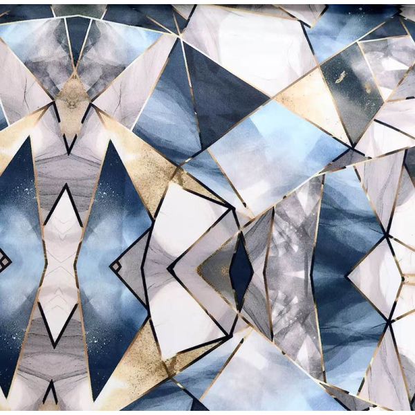Mediterranean Style Geometric Printed Velvet Fabric For Sofa