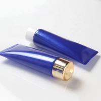 Tubo cosmético do aperto de Flip Lid Blue 100ml para a loção do corpo
