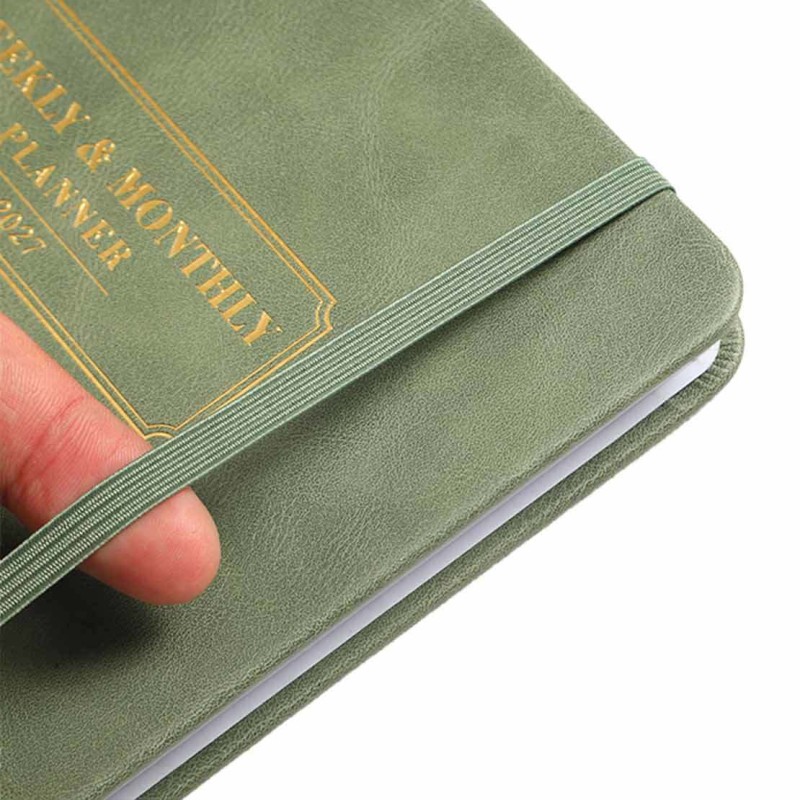 ODM A5 Leather Daily Weekly Monthly Planners Notebook For Scheduling & Personal Task Planning