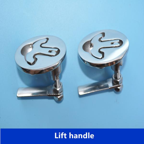 Boat Hatch Lift Handle-Turning Lock Latch-Locking w/key - Marine Stainless Steel