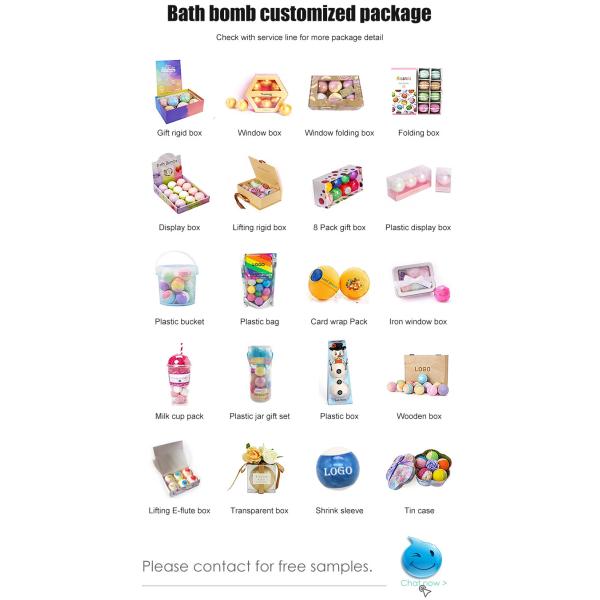 Custom Relaxing Bath Salts Natural Bomb Fizzies Organic CBD Bath Bomb Gift Set