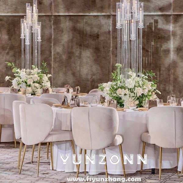 White Velvet Lounge Chair with Stainless Steel Leg for Hotels Weddings and Restaurants