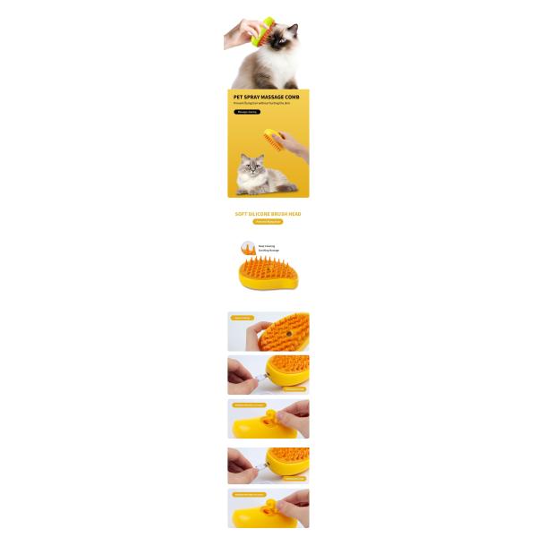 Cepillo de pelo para mascotas multifuncional recargable Cepillo de aire acondicionado para gatos con niebla Autorecuperación