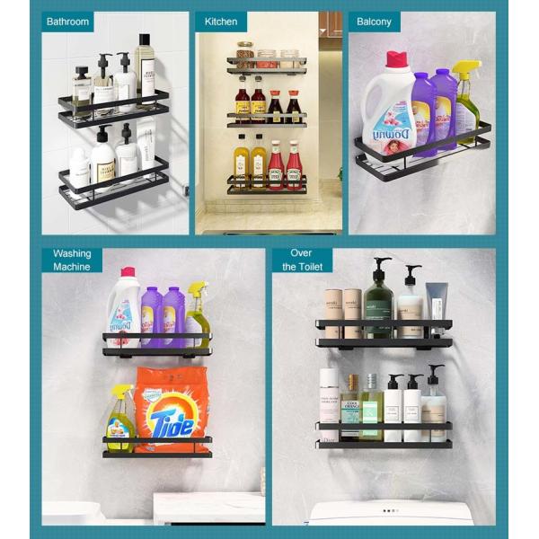 Rustproof Wall Mounted Corner Shower Caddy For Kitchen Bathroom