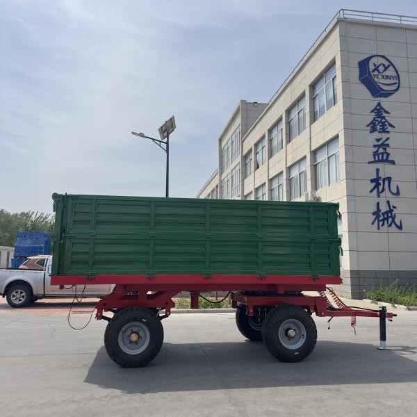 Customized Farm Trailer 4wheels Hydraulic Dump Trailer Perfect For Agricultural Transportation
