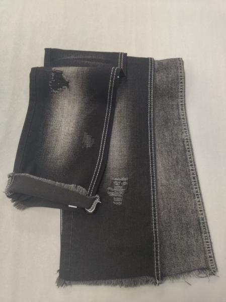 7.9oz No elastic Cotton Polyester BLACK/BLACK 180cm Denim fabric for wholesale Denim12+12*16 JSD3104A