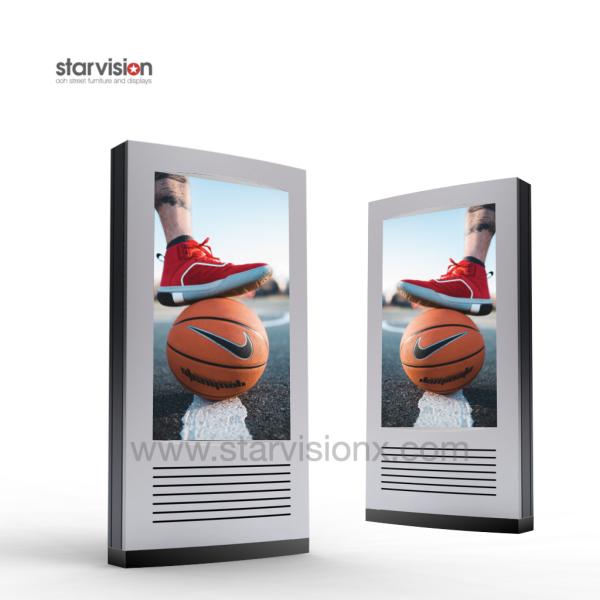 Waterproof IP65 Rated Outdoor Digital Signage Digital Kiosk 3000nits High Brightness