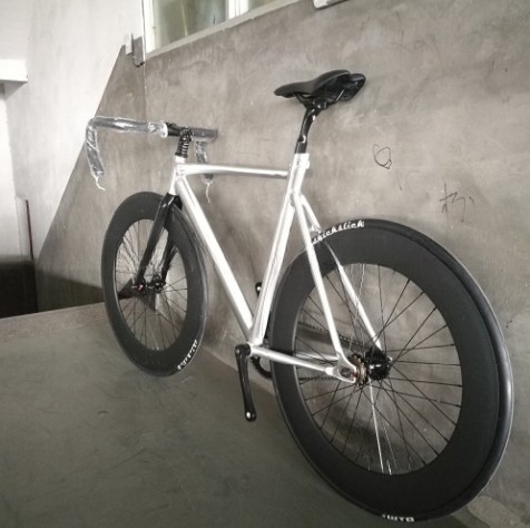 700C CE OEM 7005 Aluminum Alloy Fixed Gear Single Speed Adult 80MM Rim Carbon Fork Track Bike