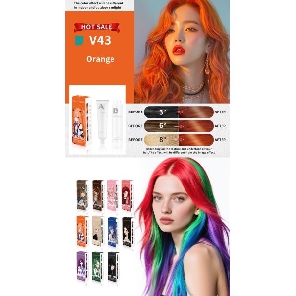 100 ml Coloration Permanente pour Cheveux à Domicile Formule à Base de Plantes Inoffensive Non Irritante