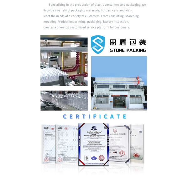 Shrink Sleeve 1000ml 500ml PET Screw Top Plastic Bottle 38g 51g