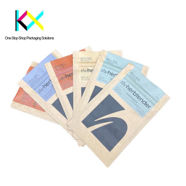 Recyclable Compostable Kraft Pouches Snack Packaging Bags EU Certified