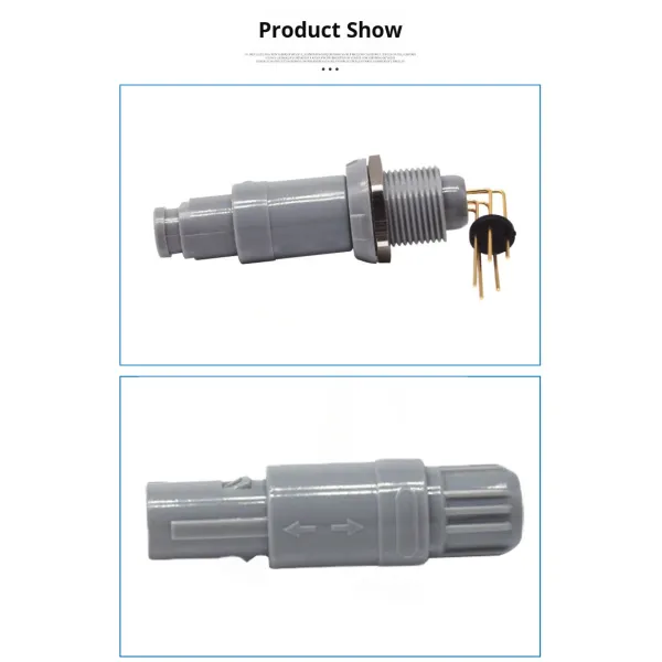 PCB Board Mount 1P 90-Degree Long-Bend Pin Socket Plastic Plug&Play Self-Locking Connector Male/Female Gray Made China Alcohol