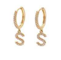 Fashion Studs Sterling Silver Initial Earrings Customize Jewelry 18K Gold Plated Fashion Letter Earring