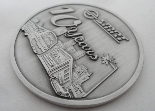 Metal Souvenir Coin / Personalized Coins Antique Silver, Copper, Silver, Anti - Nickel Plating
