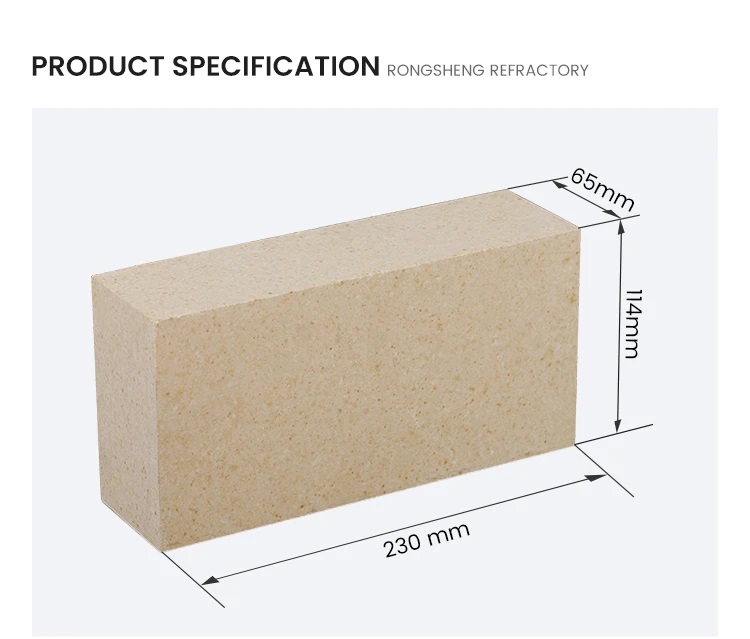 Rongsheng High Temperature High Alumina Brick LZ-55 LZ-65 LZ-75 Firebrick 1770C Heavy-Duty Refractory Bricks For Kiln Furnace