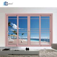 Porte coulissante à profil en aluminium 6063-T5, pont cassé Porte coulissante en aluminium pour salle de bain