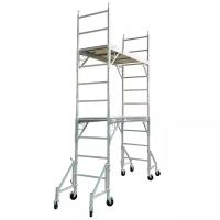 Échafaudage industriel mobile en alliage d'aluminium Ensemble d'échelle double Porte pliable cadre en fer d'aluminium