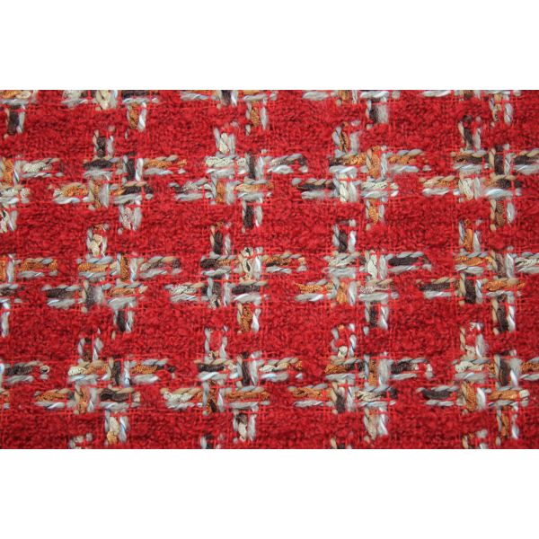 Stock Luxury Yarn Dyed Worsted with Wool Tweed Fabric for Autumn and Winter Dresses Women's Coat Clothing Jack