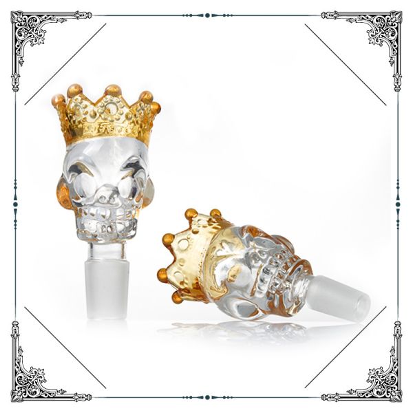 Crown Water Bong Accessories Glass Bowls For Smoking Skull Bowl