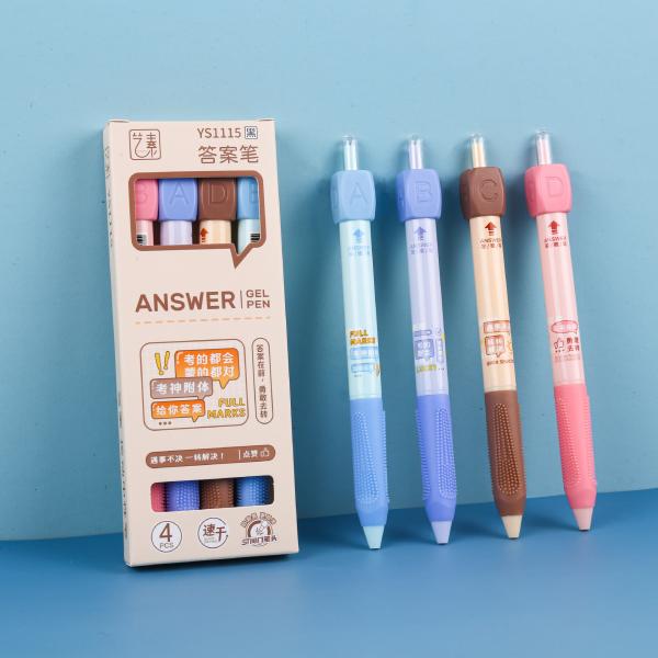 ST Valve Turning Answer Neutral Exam Writing Pen Soft Rubber Sheath Gel Pen