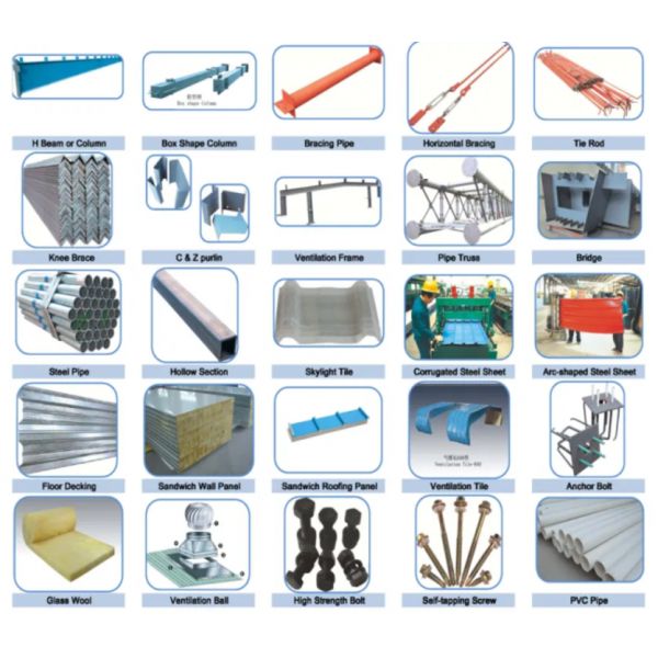 Quick Assembly Metal Shop Building Structural Steel Grade A Bolted Connection