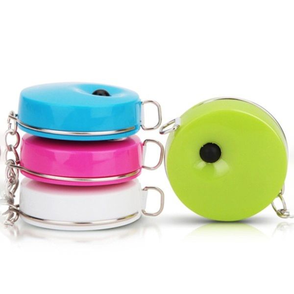 Personalized 150cm 60 Inch Blank Plastic Sublimation Keychain Tape Measure Portable Retractable Measuring Tape Accurate Markings For Home Office