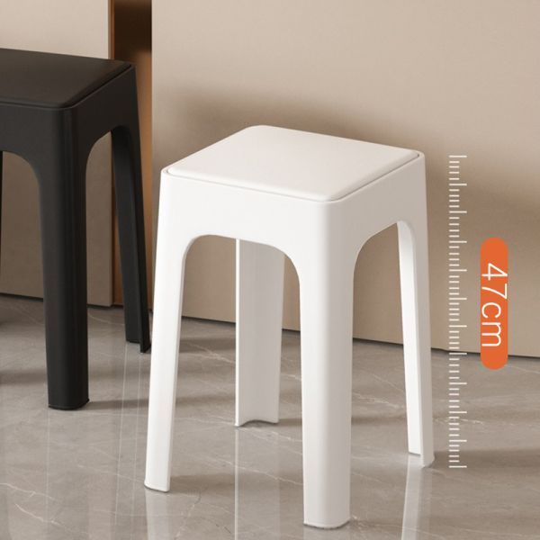 Plastic Stool Household Small Square Stackable Coffee Table Bathroom Non-slip Foot Living Room Chair