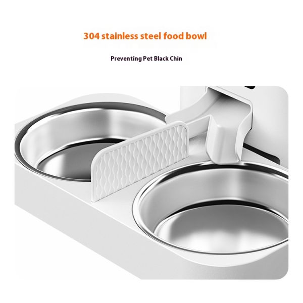 6L Video Edition Automatic Pet Feeder Solid Pattern Double Feeding Eco-Friendly Plastic Battery Charging Capabilities Adjustable