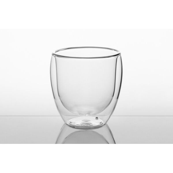 9 Ounce Double Wall Drinking Glass Borosilicate Insulated Coffee Cup Mouth Blown