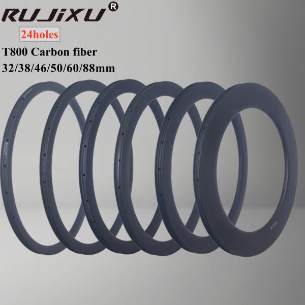 700C Carbon Fiber Road Bike Rim with T700/T800 Carbon and 32/38/46/50/60/88mm Depth for 700C*23C-32C Tires