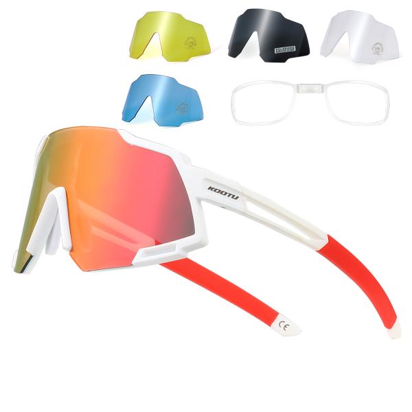 Bike And Cycle Accessories , KOOTU 5 Lens Road Bike Sunglasses Polarized