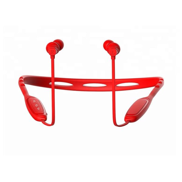 Red Waterproof Sports Earphones , Mini Wireless Sport Bluetooth Earbuds