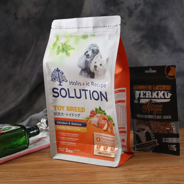 Алюминиевая фольга прокатала пакеты обслуживания собаки упаковки еды рыб 60mic плоские нижние