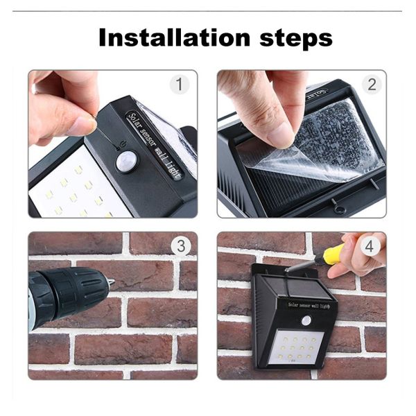 Courtyard Human Body Induction 5.5V  Solar LED Wall Lamp