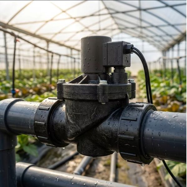 5 Inch Nylon Reinforced Solenoid Valve, Ultra-High Flow Hydraulic Diaphragm Valve for Large Scale Agriculture Irrigation