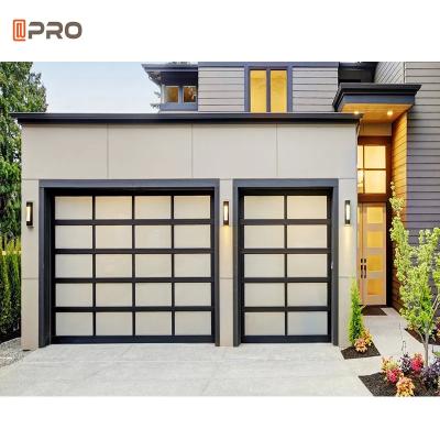 Modern Smart Aluminum Garage Door 8x7 Glass Industrial Sectional Garage Doors