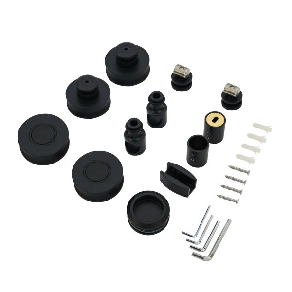 Portes coulissantes en verre en acier inoxydable accessoires type carré durable et économique