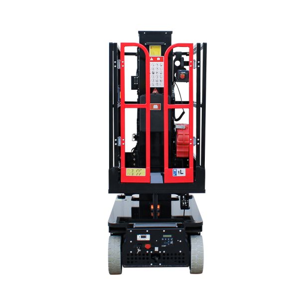 Aluminum Personnel Vertical Mast Boom Lift 26 Ft Cherry Picker Equipment For Shopping Mall Cleaning