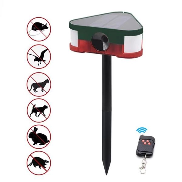 Power Supply Solar Ultrasonic Animal Repellent System with 360 Degree Induction Alarm