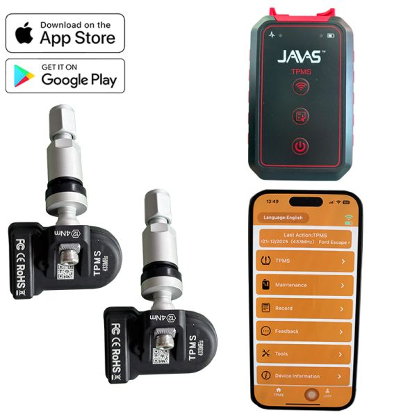 Aftermarket Tire Air Pressure Monitoring System Tpms Sensor Programmable 433Mhz