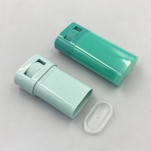 Industrial Cosmetic Oval Lotion Bar Stick Refillable Plastic Purple Lipbalm Tube Twist up Deodorant Container 5g 15g 20g