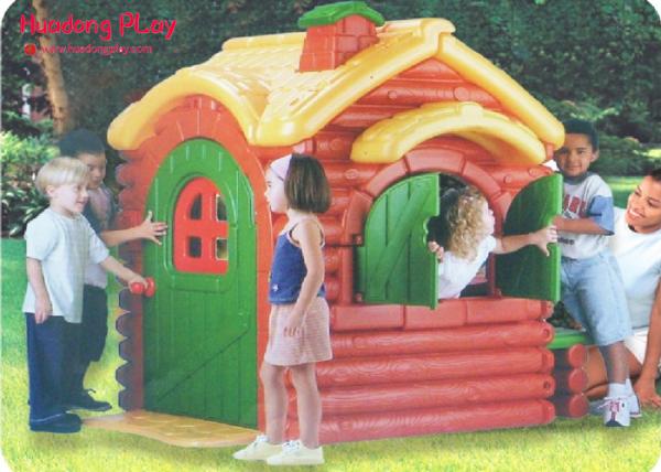 Fairy Tale Playground Nursery Active Play Equipment Indoor  ,  LLDPE Forest Lodge Playhouse