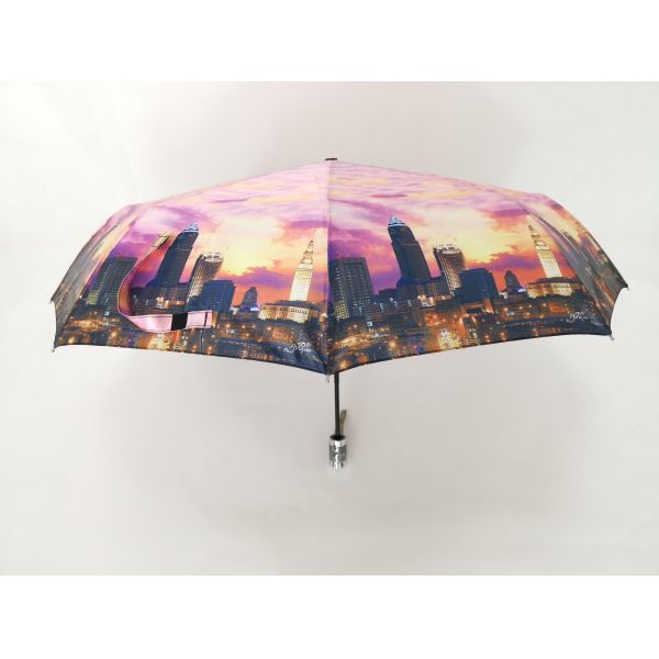 Satin Fabric Self Opening And Closing Umbrellas With Full Logo Printing