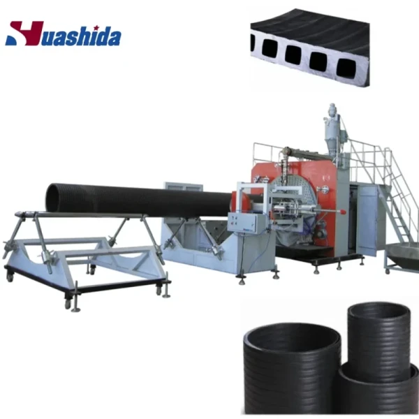 Durable HDPE Hollow Wall Corrugated Pipe Machine Production Line