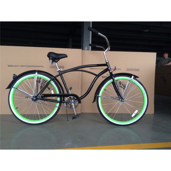 26 Inch Single Speed Adult Beach Cruiser Bike with Metal Tray Convenient Front Tray
